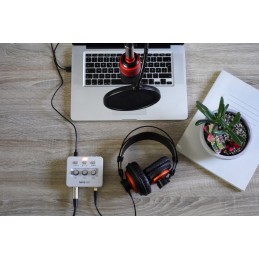 Scheda USB C con 2 In e 2 Out analogici - In Preamp e Hi-Z - Uscita cuffia