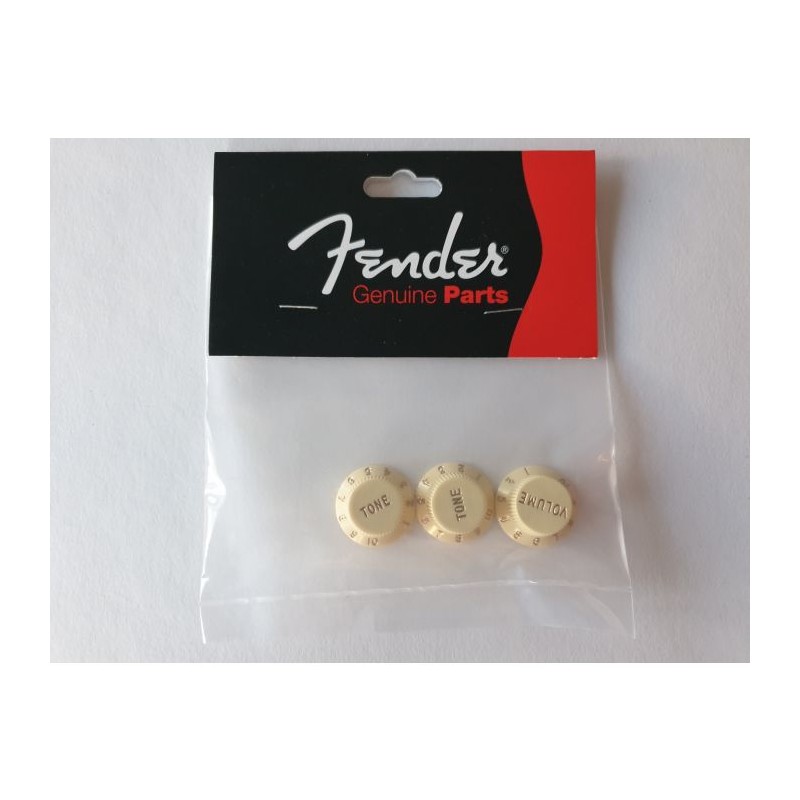FENDER 0991369000 ORIGINAL STRATOCASTER KNOBS AGED WHITE
