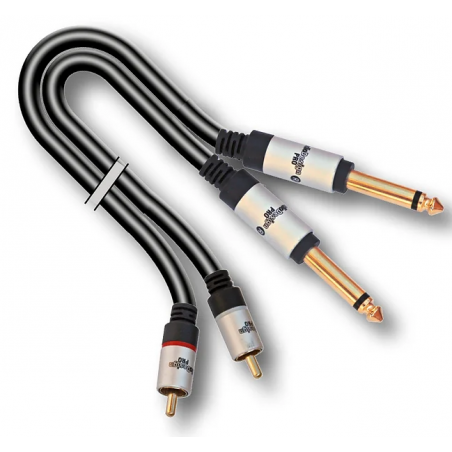 AUDIODESIGN VX221-1,5 CAVO AUDIO 2x RCA / 2x JK6,3 MONO 1,5mt
