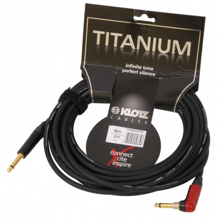 KLOTZ TIR-0600PSP TITANIUM GUITAR CABLE SILENT PLUG - 6 mt.