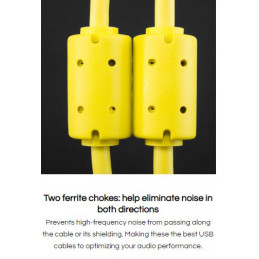 U95001YL - ULTIMATE AUDIO CABLE USB 2.0 A-B YELLOW STRAIGHT 1M