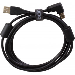 U95004BL - ULTIMATE AUDIO CABLE USB 2.0 A-B BLACK ANGLED 1M