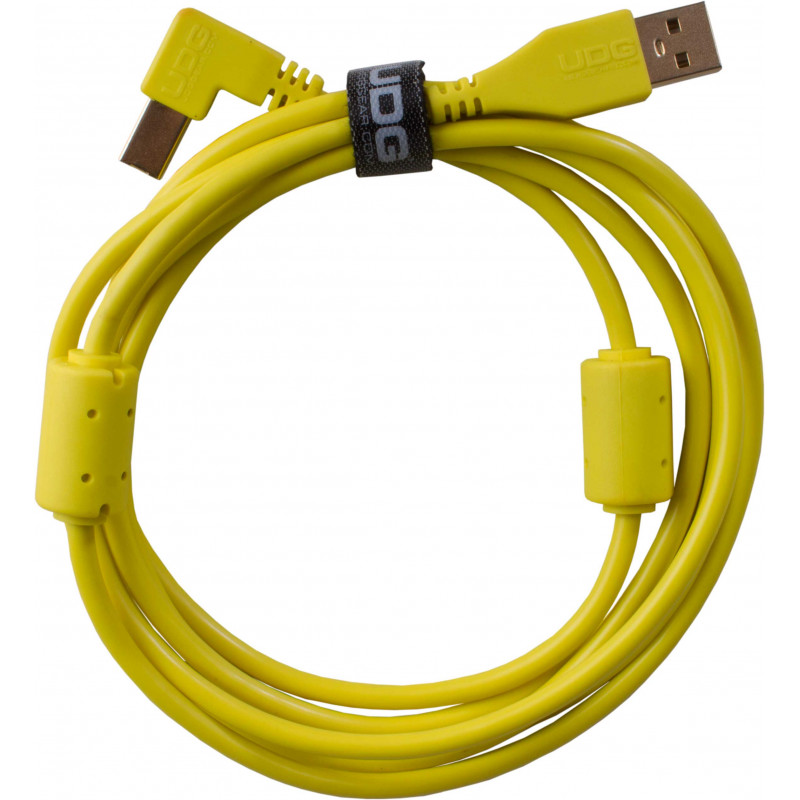 U95006YL - ULTIMATE AUDIO CABLE  USB 2.0 A-B YELLOW ANGLED 3M