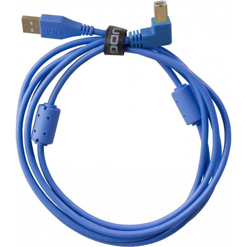 U95006LB - ULTIMATE AUDIO CABLE USB 2.0 A-B BLUE ANGLED 3M