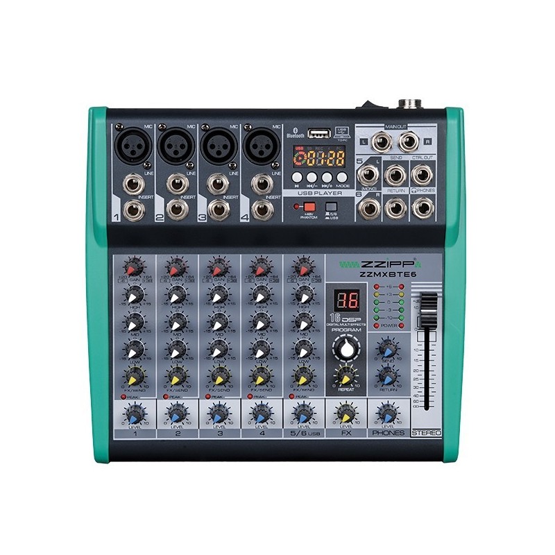 ZZIPP ZZMXBTE6 MIXER COMPATTO 6 CANALI DSP BT