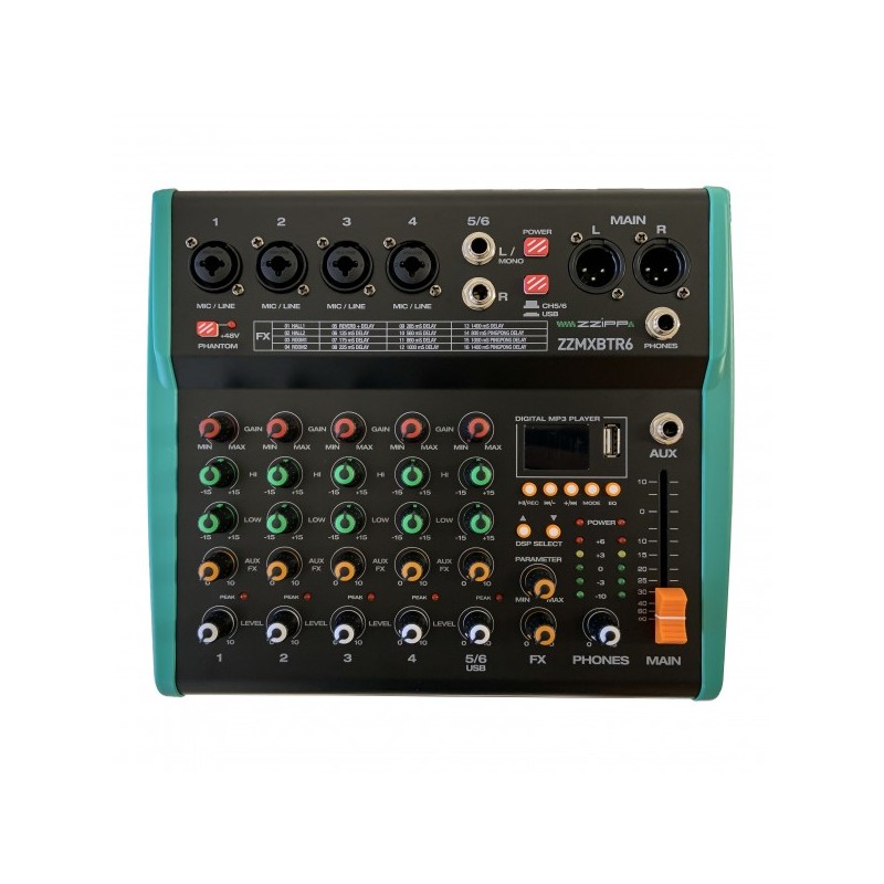 ZZIPP MXBTR6 MIXER ANALOGICO DSP MP3